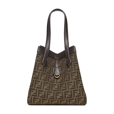 Shop Fendi Origami Medium Bag In Marron