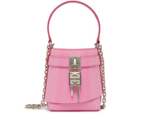 GIVENCHY Sac seau Shark Lock micro en cuir Box