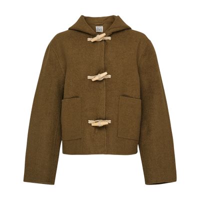 Shop Totême Wool Padded Jacket In Olive