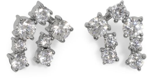 COMPLETEDWORKS Rhodinierte Ohrringe mit Zirkonias