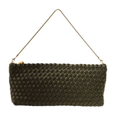Naghedi Woven Shoulder Bag In Green