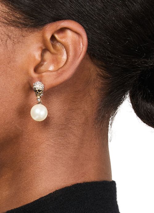 MCQUEEN Perlen-Ohrringe Skull
