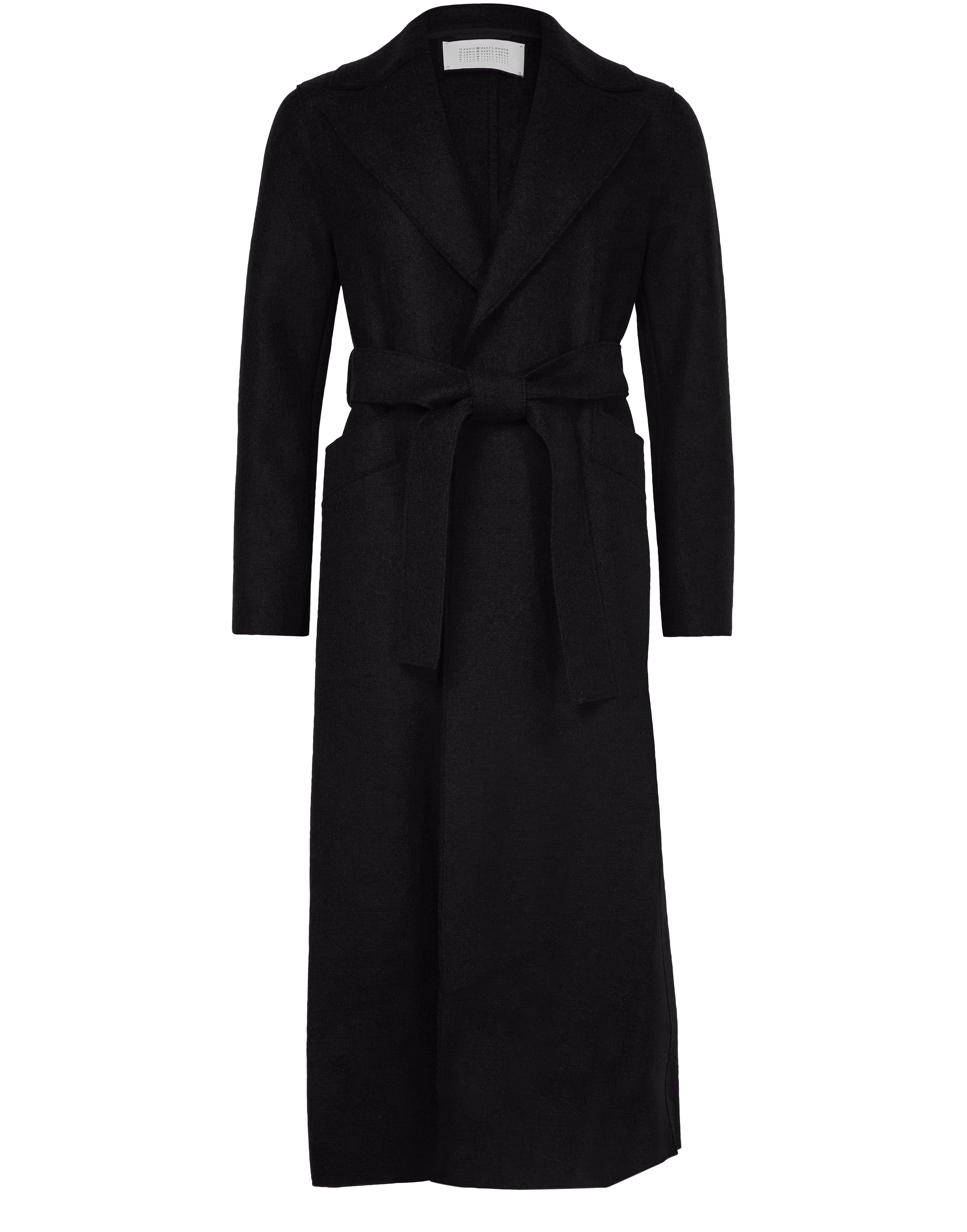 Maxi coat in pressed wool