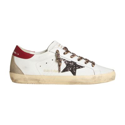Golden Goose 20mm Super-star Leather Blend Sneakers In White