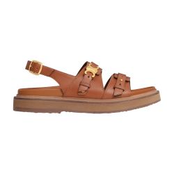 CELINE TIPPI SANDAL IN CALFSKIN - VEGETAL TANNING - DARK