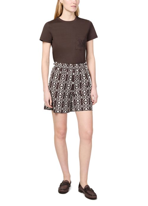 MAX MARA Short imprimé en popeline de coton Taiga