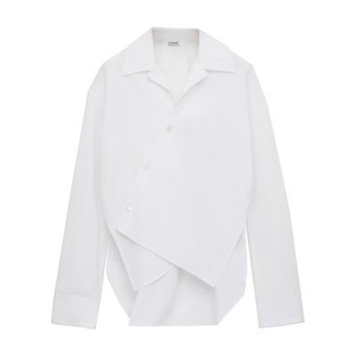 Loewe Long-sleeved Cotton Shirt In White