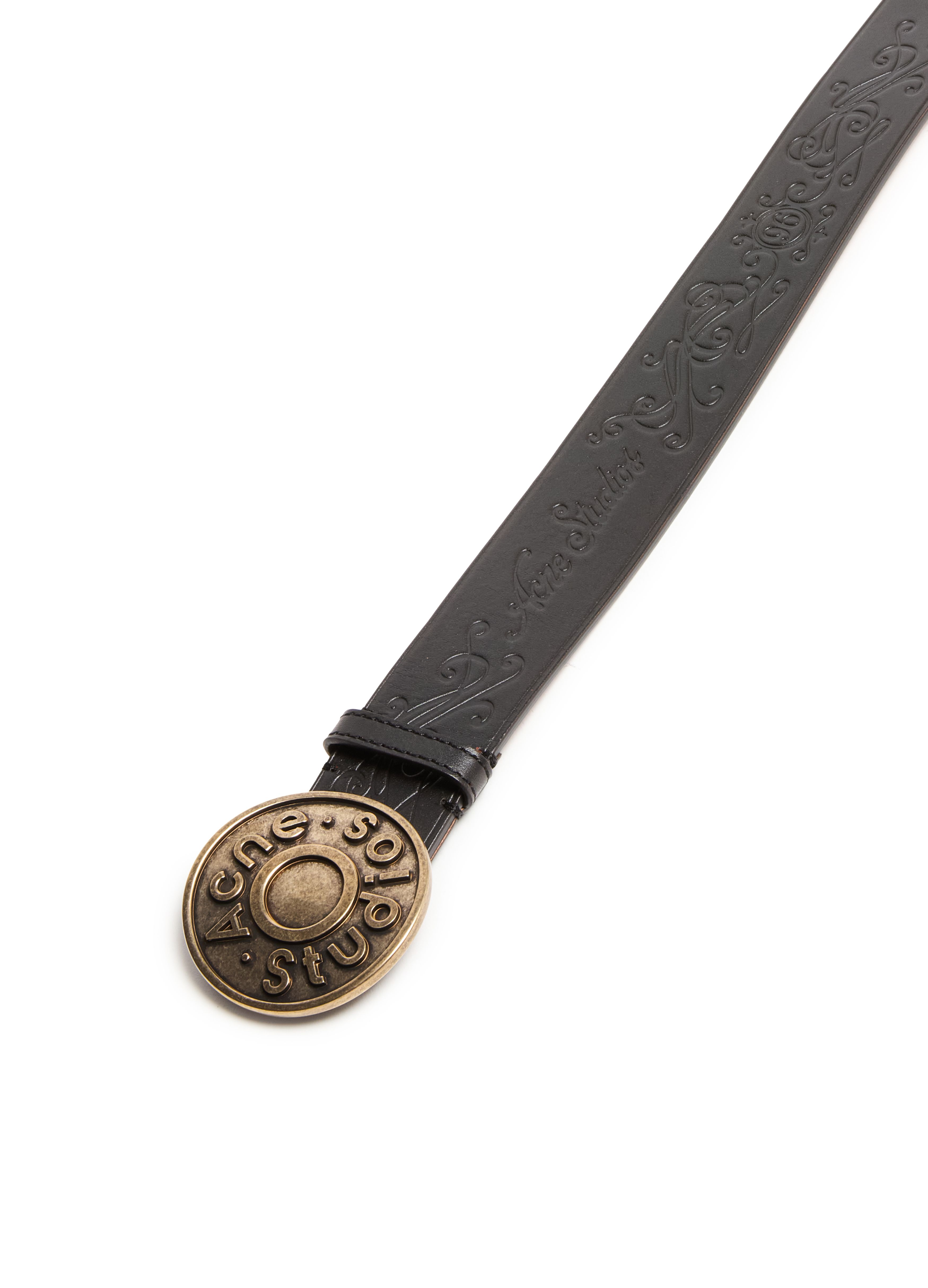 Leather logo buckle belt thumbnail 4