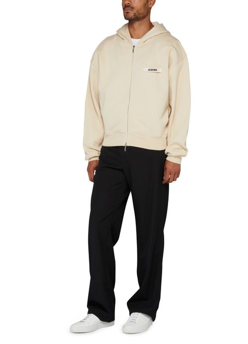 JACQUEMUS Gerippter Reißverschluss-Hoodie