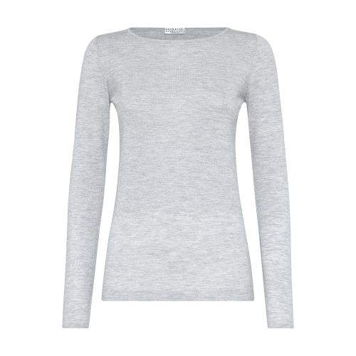 Shop Brunello Cucinelli Sparkling Sweater In Gris_clair