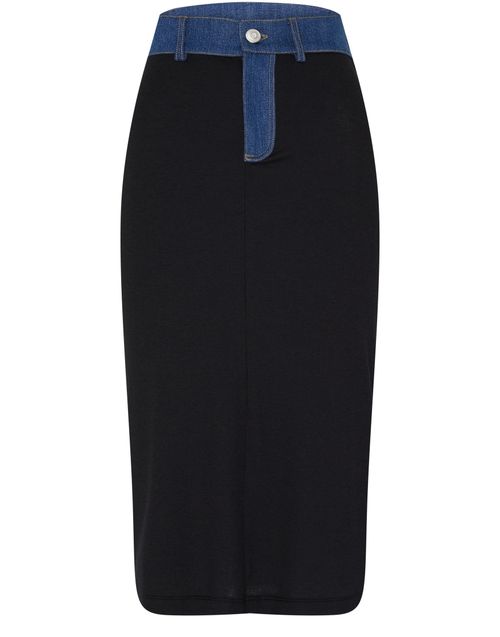 COPERNI Midi ribbed denim skirt