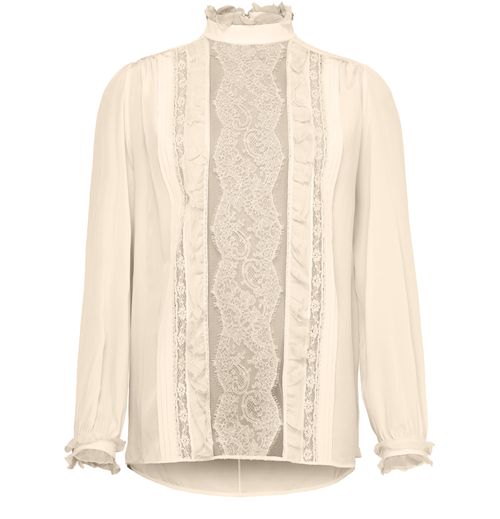 VALENTINO GARAVANI Crepe de chine long-sleeved blouse