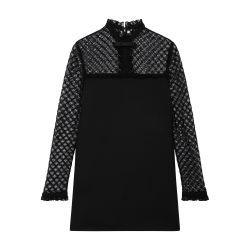 関税込 CELINE MINI DRESS IN DOUBLE FACE SILK AND WOOL CELINE mini workwear dress in double face silk and wool