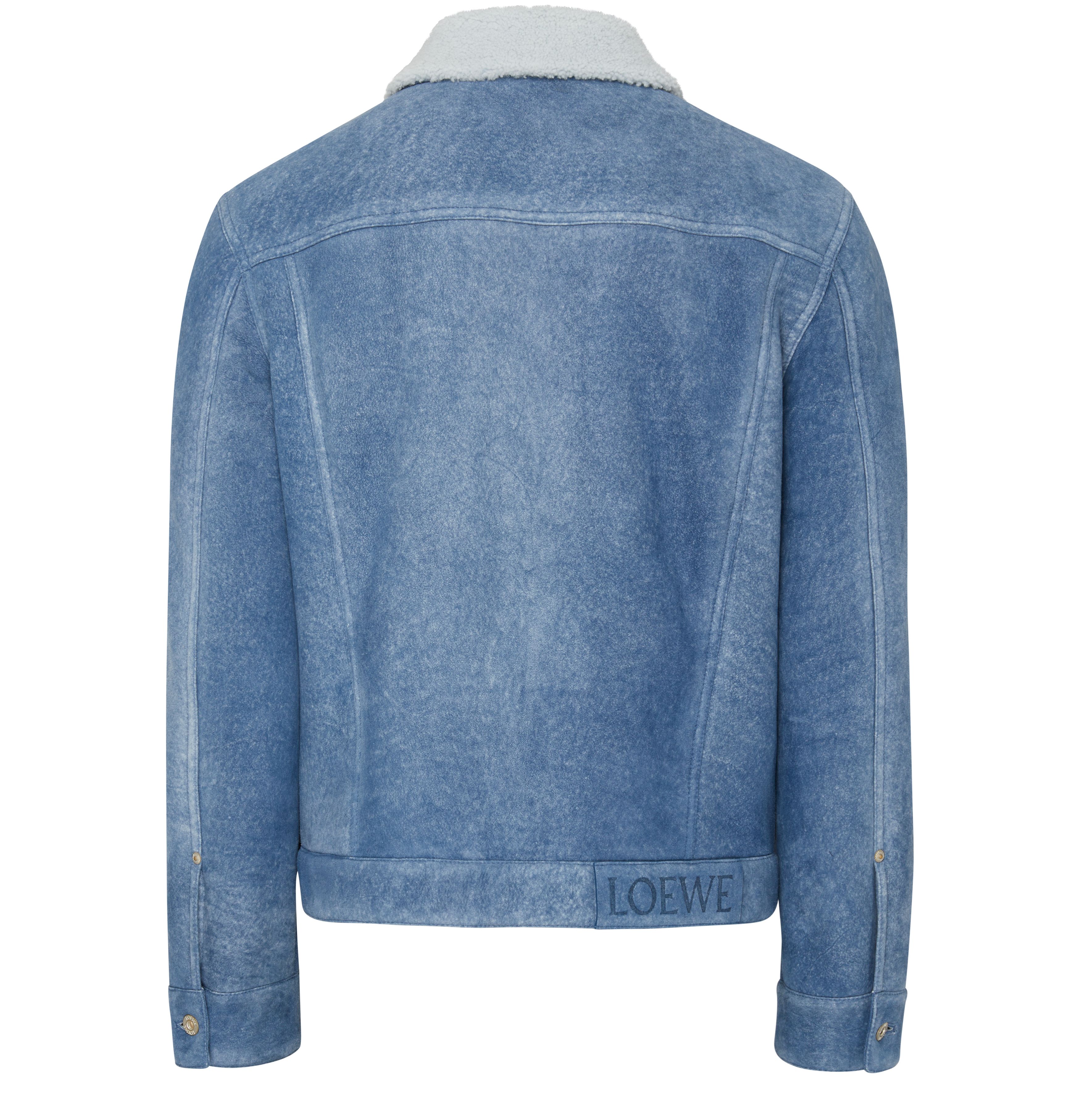 Denim jacket with shearling collar thumbnail 3