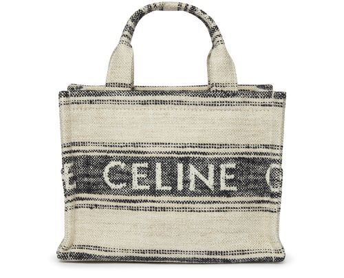 CELINE 타이스 스몰 카바스백 셀린느 자카드가 있는 줄무늬 섬유 소재