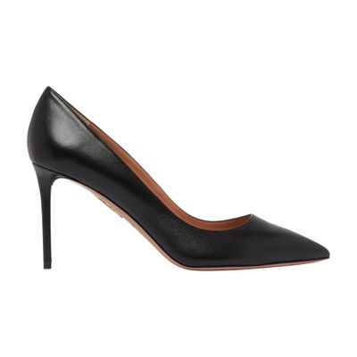 Aquazzura Purist 85 Nappa Leather Pumps In Black