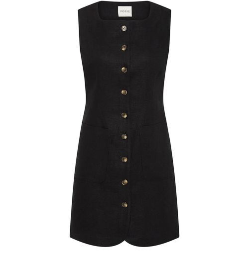 POSSE Emma button down mini dress