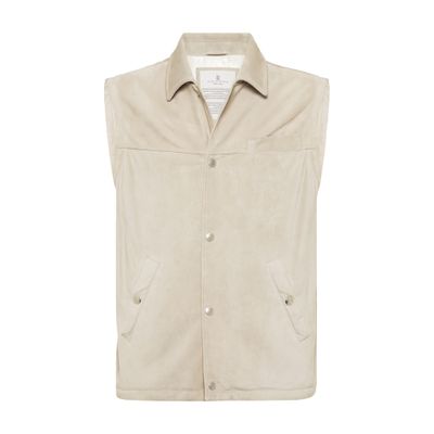Brunello Cucinelli Padded Vest In Beige