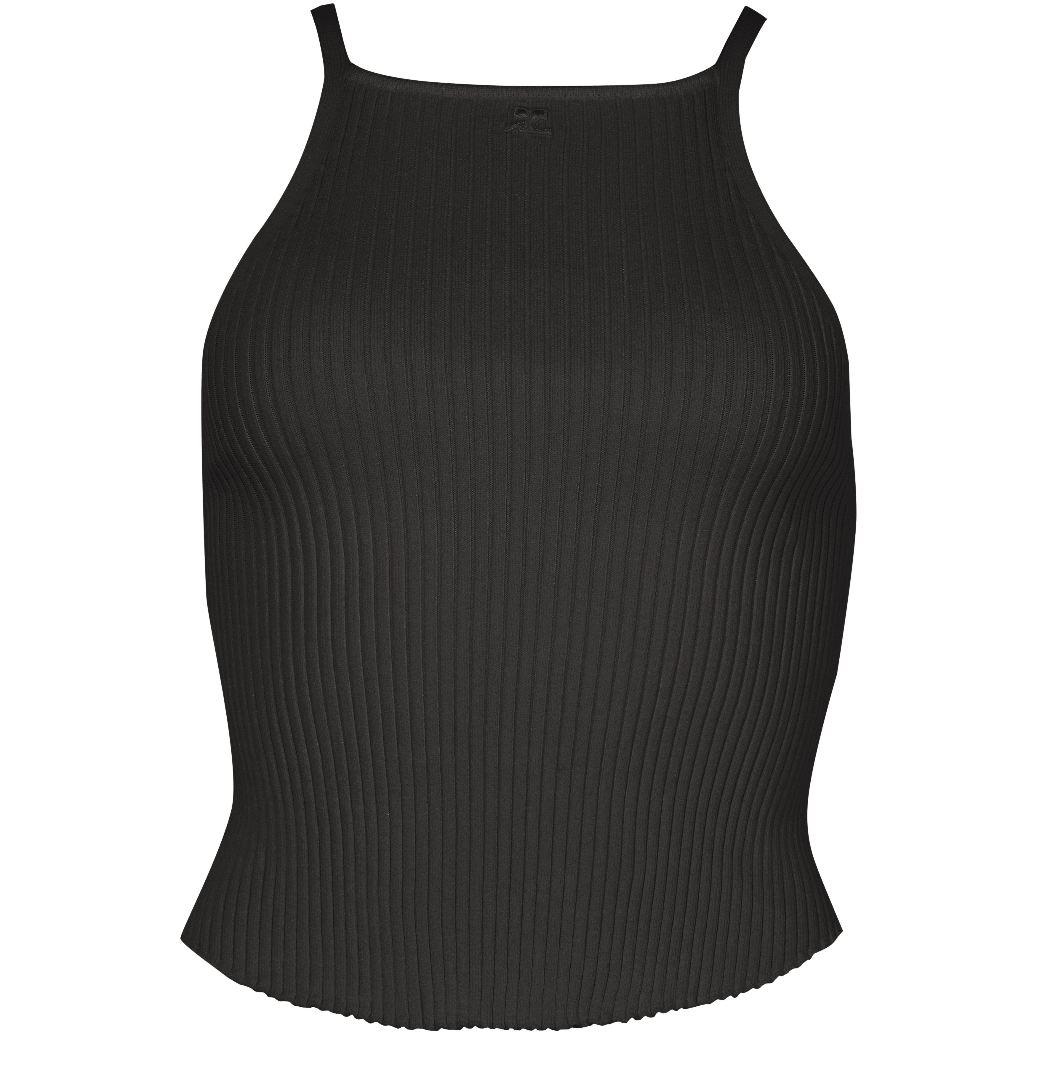Circle rib knit top