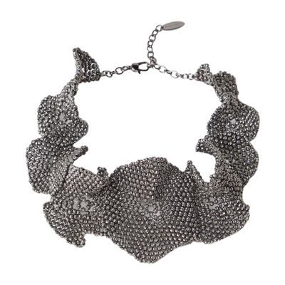 Flower sculptured choker
