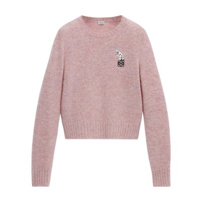Round-neck wool jumper