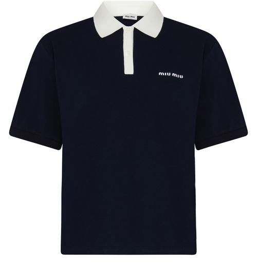 MIU MIU Cotton piqué polo shirt
