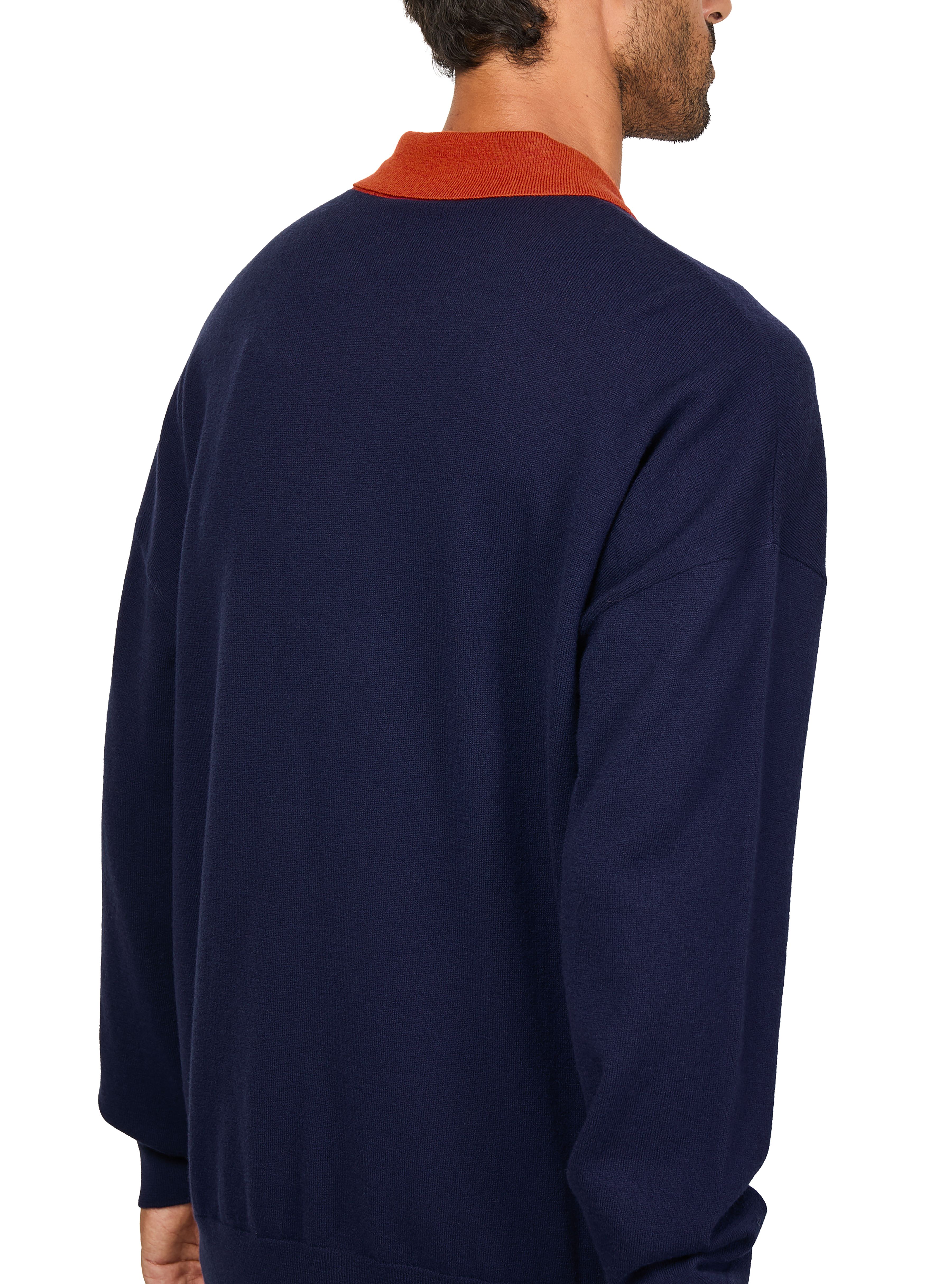 Polo cardigan in wool thumbnail 5
