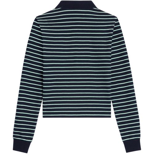 CELINE Triomphe polo in striped jersey