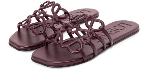 LOEWE Petal Anagram slide in soft calfskin