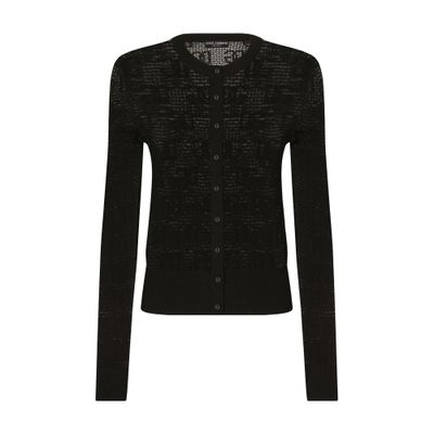 Shop Dolce & Gabbana Viscose Cardigan In Black