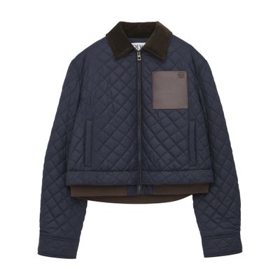 Loewe Short Polyester Jacket In Blue
