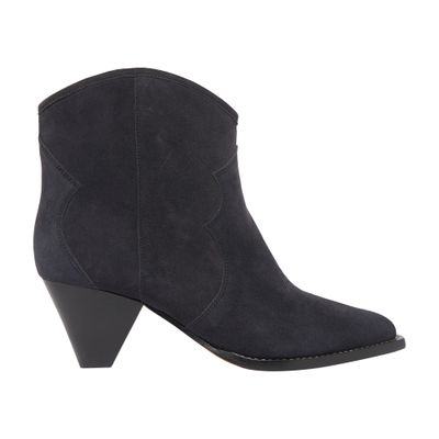 Isabel Marant Darizo Suede Western Booties In Black