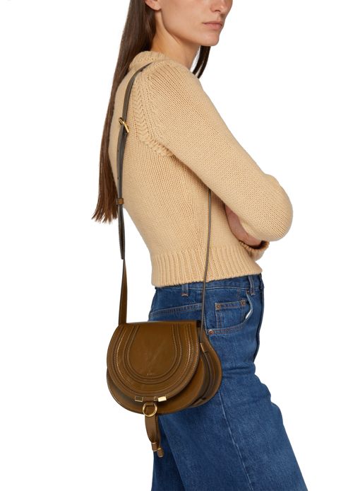 CHLOE Marcie small glossy leather shoulder bag