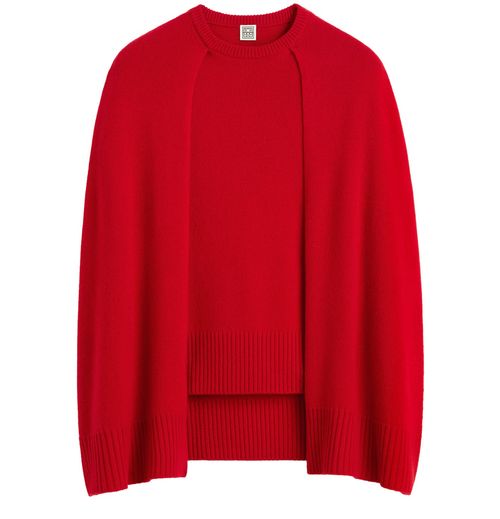 TOTEME Round neck knit cape