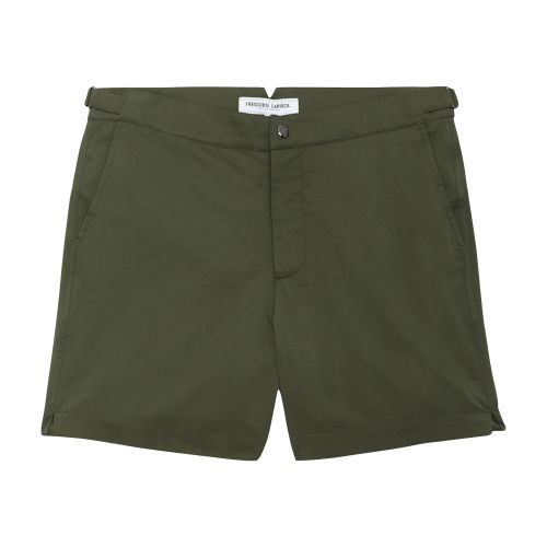 Frescobol Carioca Rio Slim-fit Mid-length Recycled Swim Shorts In Green