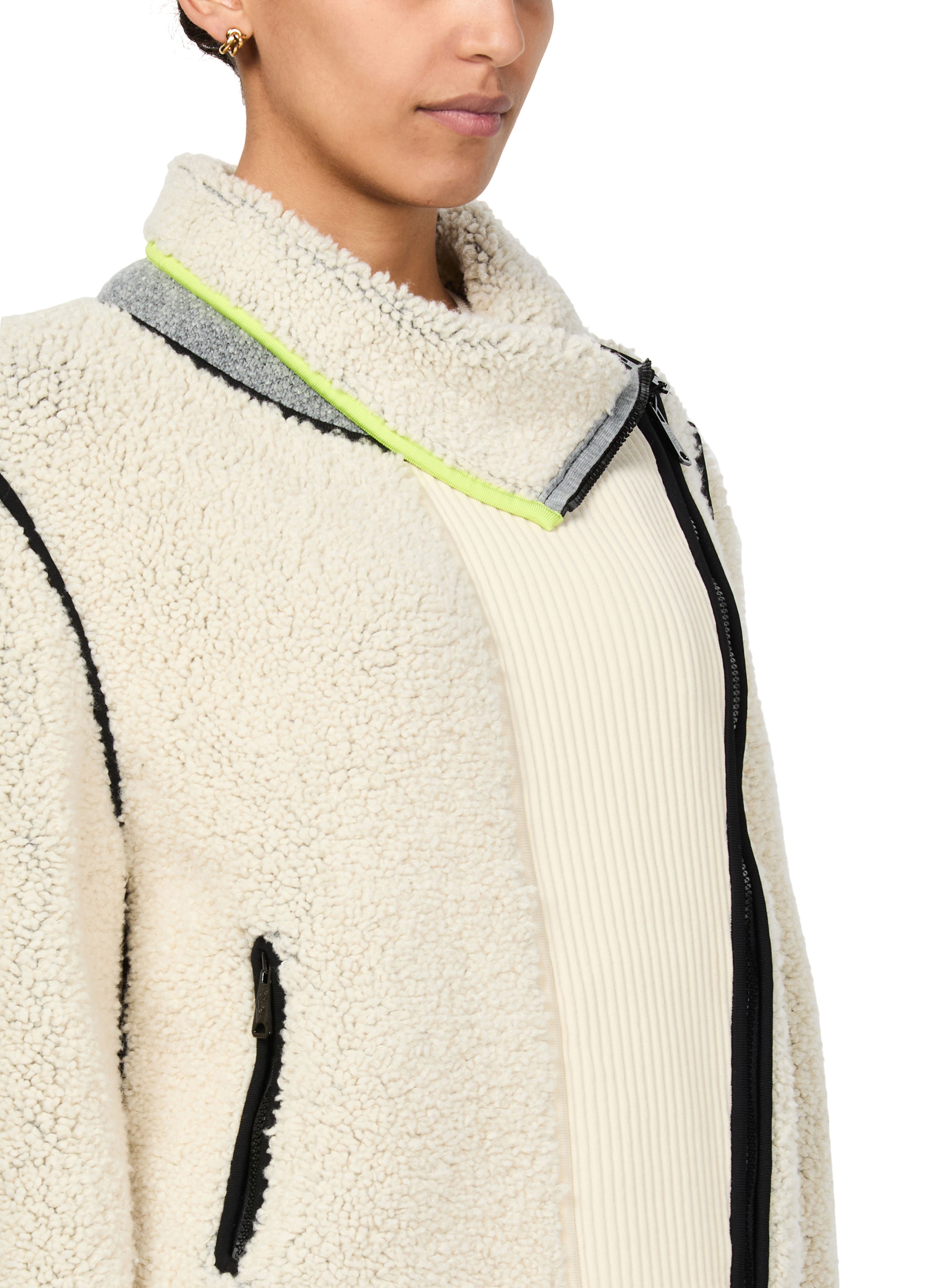 Shearling-Effect Zip-Up Jacket thumbnail 3