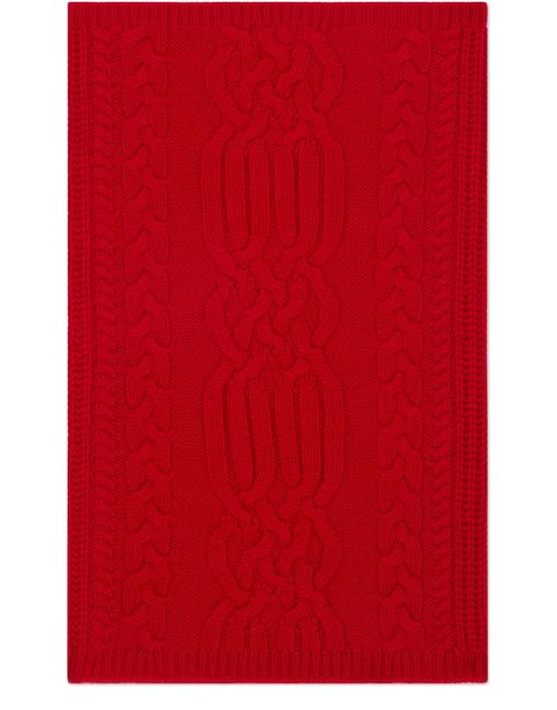 Bompard — Cashmere cable knit neck warmer (Red)