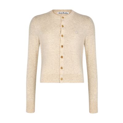Acne Studios Cropped Wool Sweater In White