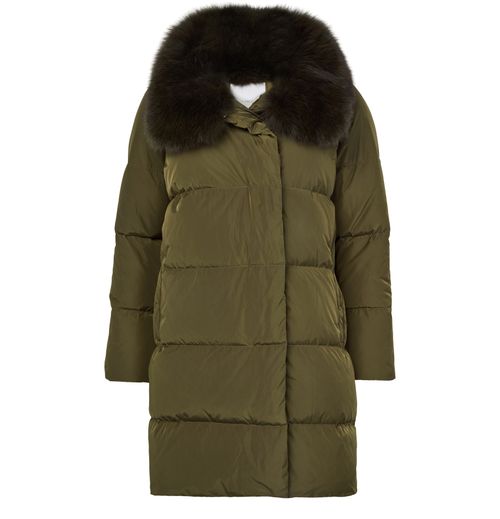 YVES SALOMON Puffer jacket with a fox fur collar