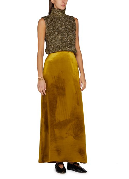 ROHE Knitted gold-blend turtleneck top