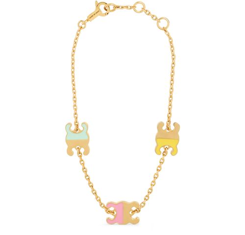 CELINE Bracelet Celine Teen en laiton doré et émail