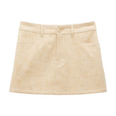 Filippa K Short Structured Skirt In Yellow