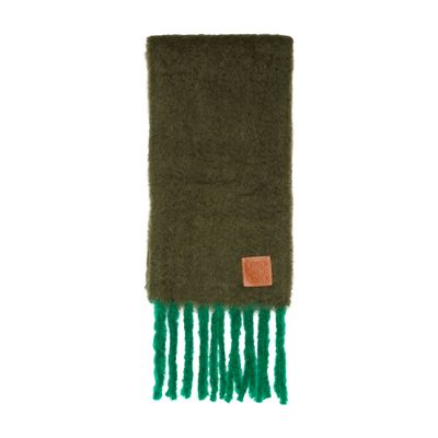 Loewe Fringed Scarf In Green