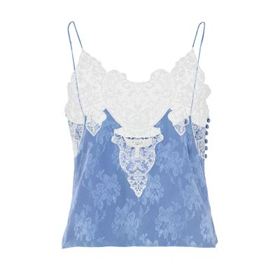 Chloé Lace Tank Top In Blue