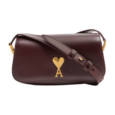 Shop Ami Alexandre Mattiussi Paris Paris Shoulder Bag In Burgundy
