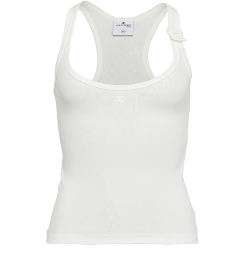 COURREGES Buckle 90's rib tank top