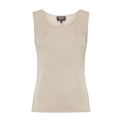 A.p.c. Women's Beige Calista Top Small