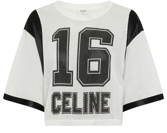 Celine Cotton T-shirt Black/White Men's - US