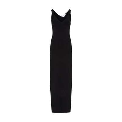 Victoria Beckham Twisted Strap Dress In Black