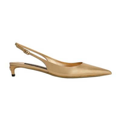 Dolce & Gabbana Pointed High Heel Sandals In Gold